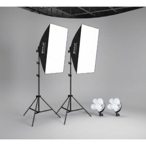 Kit de iluminación video fotografía LED 5700k 8 bombillas led sofbox 50x70 portátil