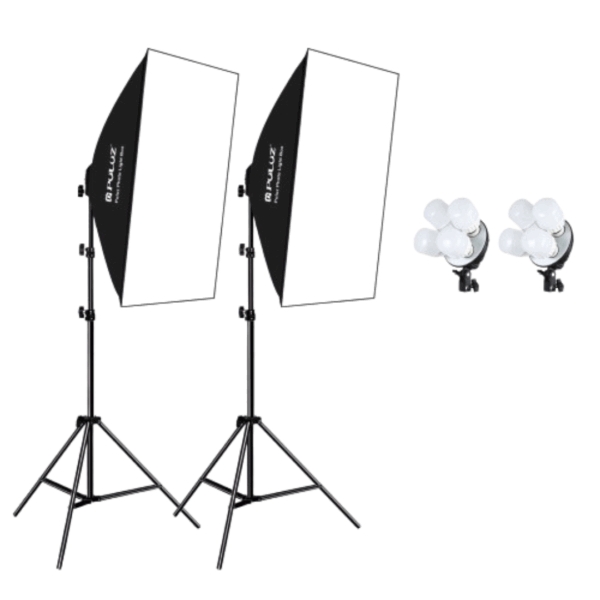 Kit de iluminación video fotografía LED 5700k 8 bombillas led sofbox 50x70 portátil