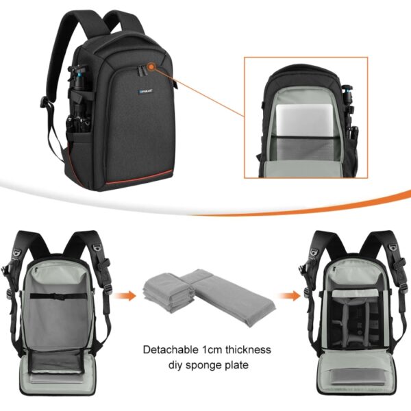 Mochila Outdoor cámara  Fotografica  Doble Tirante + Divisiones - Imagen 6