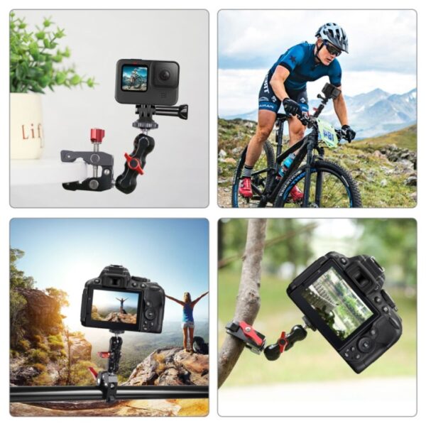 Super Clamp Camera Clamp Mount Monitor Giro 360 Super Pinza - Imagen 7