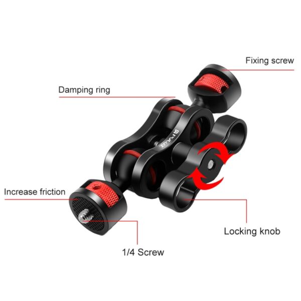 Soporte Brazo Mágico Dual De 1/4 Pulgadas Tipo Cabezal Bola - Imagen 5