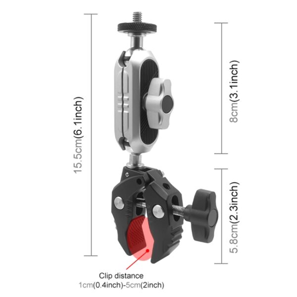 Super Clamp Con Brazo Articulado Mas Soporte Para Celular - Imagen 4