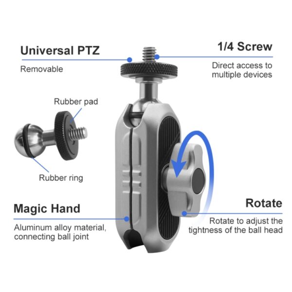 Super Clamp Con Brazo Articulado Mas Soporte Para Celular - Imagen 6