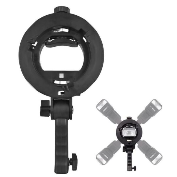 Soporte Adaptador Tipo S Anclaje Bowens Para Flash Speedlite